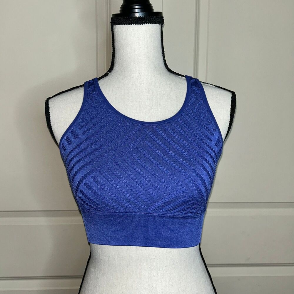 Victoria’s Secret Sport Purple Seamless Racerback Bra Top Small Gym Yoga